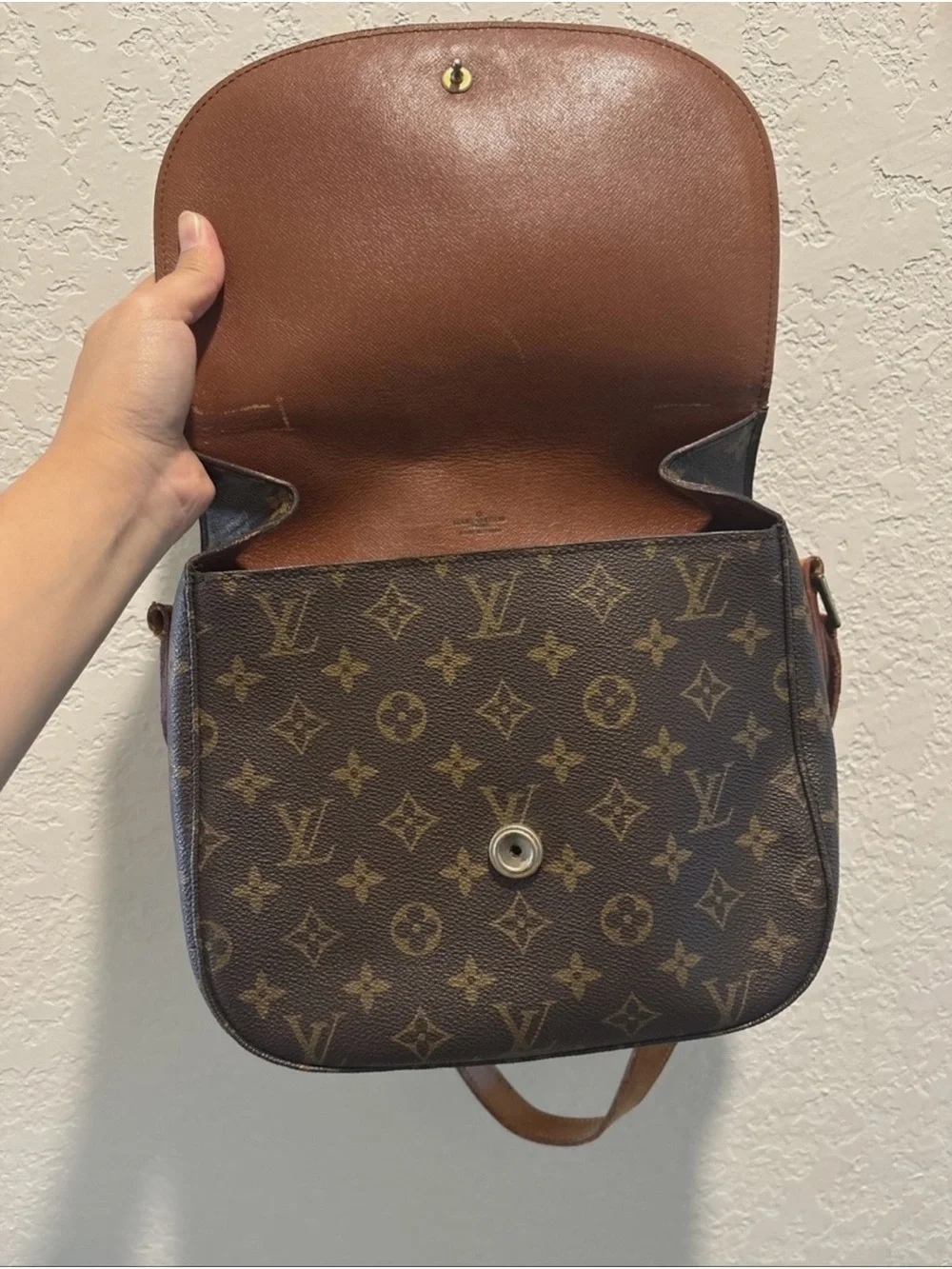 Louis Vuitton GM Saint Cloud Brown Monogram Crossbody Bag